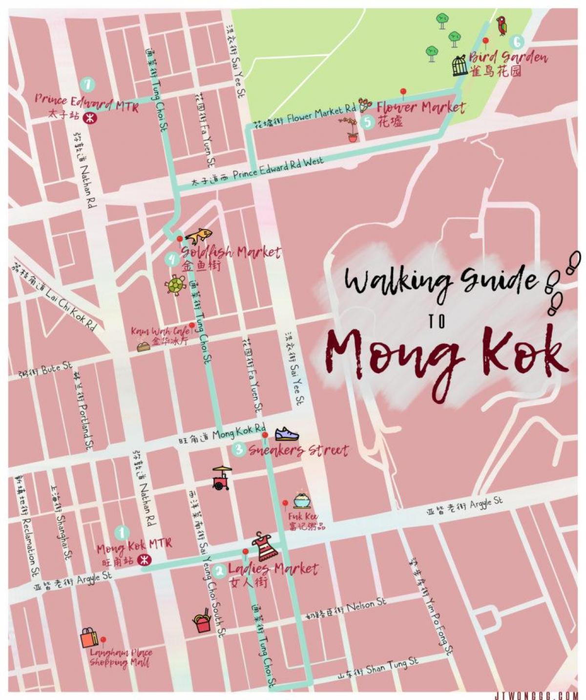 வரைபடம் Mong Kok, ஹாங்காங்
