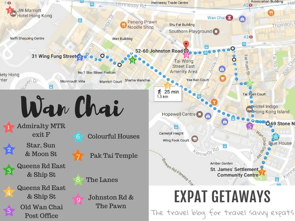 ஹாங்காங் Wan Chai, வரைபடம்