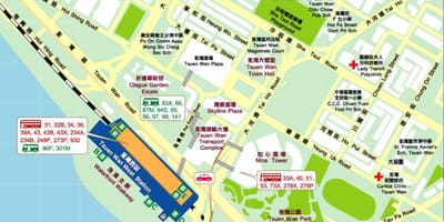 Tsuen Wan, மேற்கு நிலையம் வரைபடம்